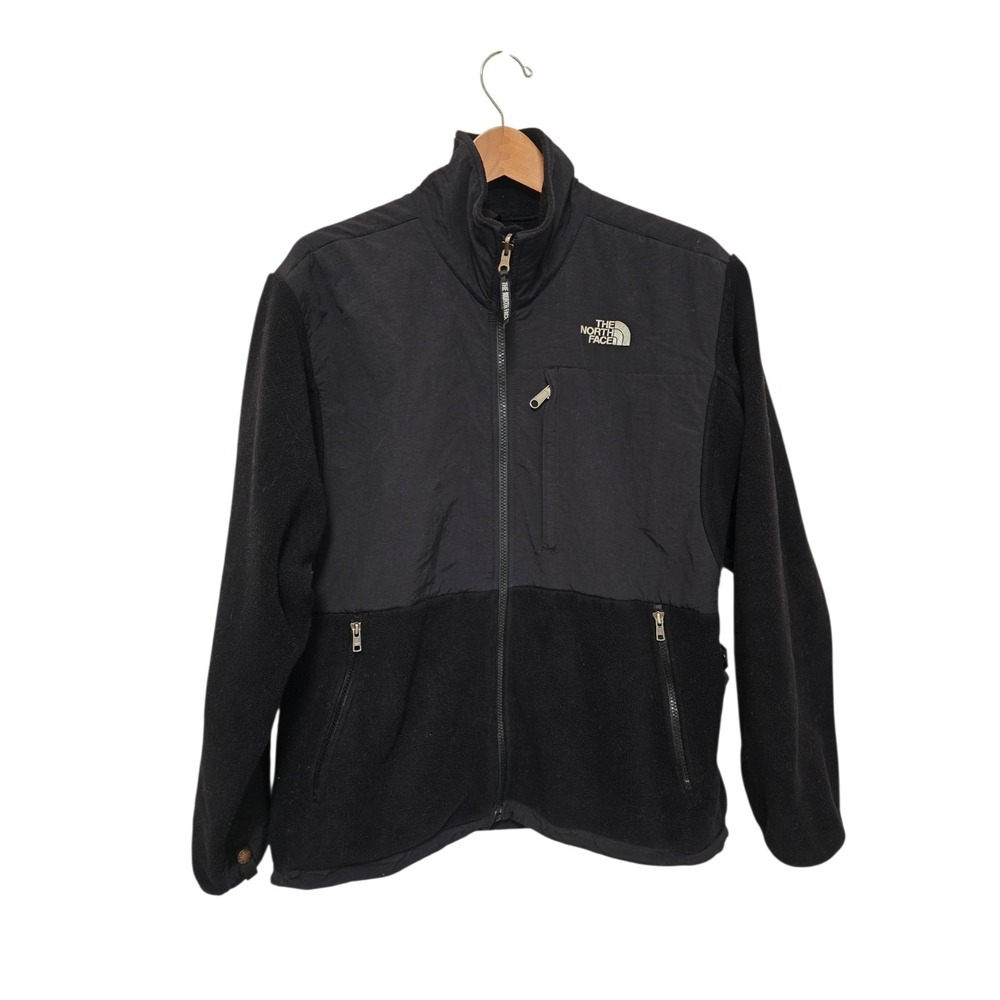 Vintage The North Face Womens Large Black Denali Fleece Jacket Zip 90s Y2K Retro
